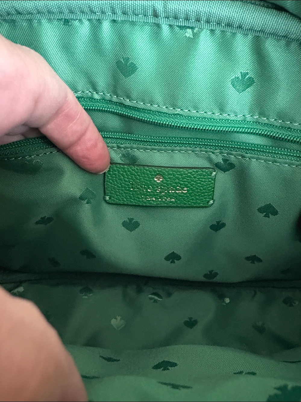 kate spade ♠️ Pebbled Leather Crossbody with Striped Strap and Coin Pouch - Picture 4 of 13